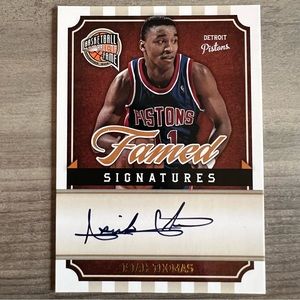 Isiah Thomas Autographed Panini Trading Card - 213/499